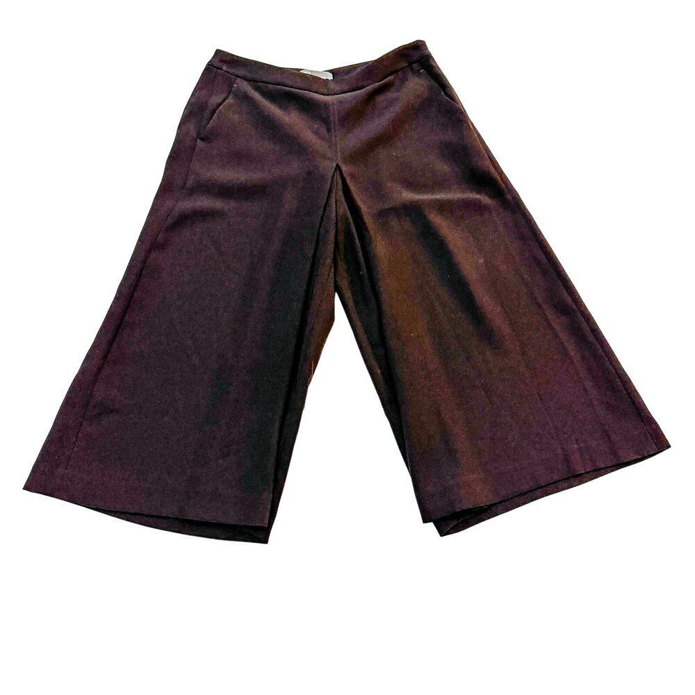 Vince Black Culotte Black Cropped Wide Leg Pants Size 0